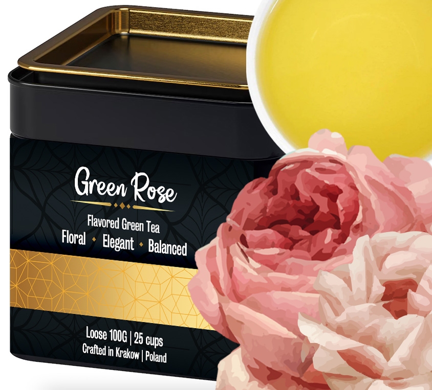 Green Rose Leo Tea w eleganckiej puszce